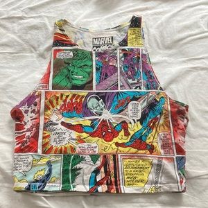 Marvel comics crop top